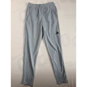 Adidas Pants Mens Small Blue AEROREADY Tapered Athletic Joggers DZ8765 Zip